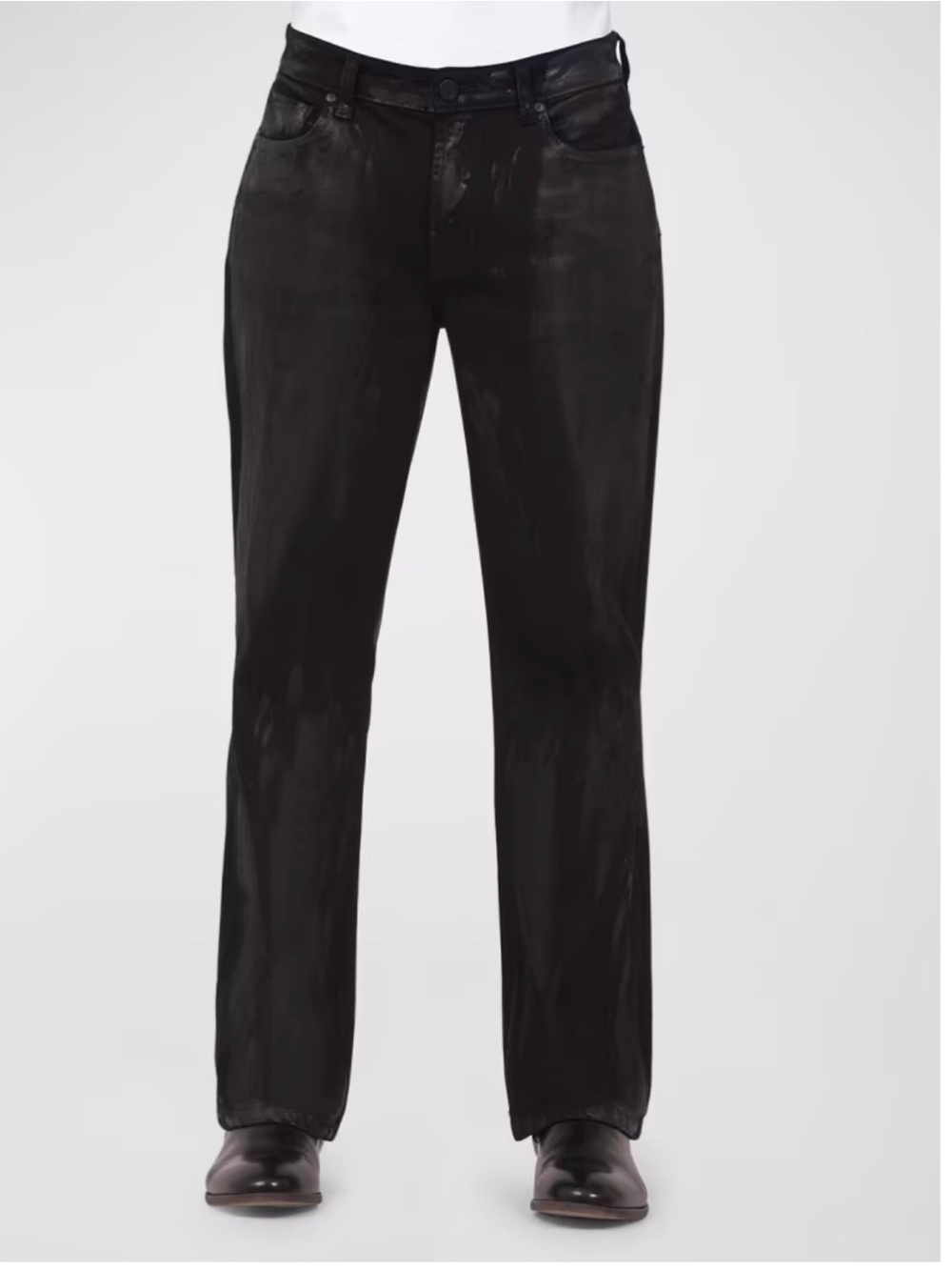 Minfrere Clint steel Japanese Denim coated Men's Straight-Leg Gray Jeans 31 x 31